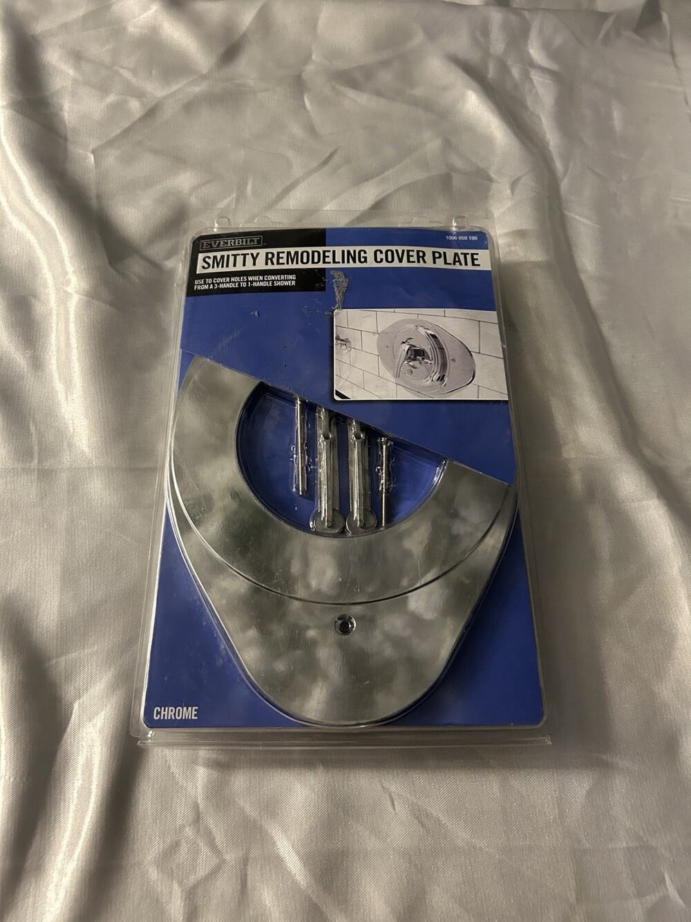 Tub and Shower Smitty Remodeling Plate in Brushed Nickel